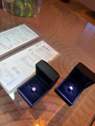 Anillo Rosado Oro 18k Diamante 2.05 ct