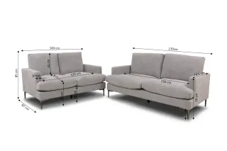 Set di divani moderni 3+2 posti