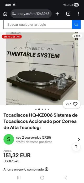 Tocadiscos Belt-Driven Marrón Nuevo
