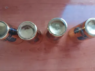 Set 4 Vasos Árabes Dorados y Azules