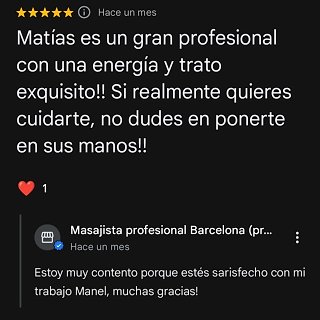 Masoterapeuta profesional en Barcelona