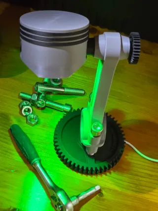 Lámpara LED Diseño Mecánico Multicolor