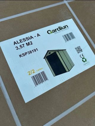 Caseta jardín resina 3,57 m2 Alessia A beige