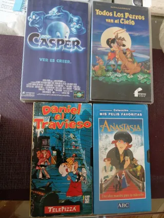 Lote 4 películas VHS infantil