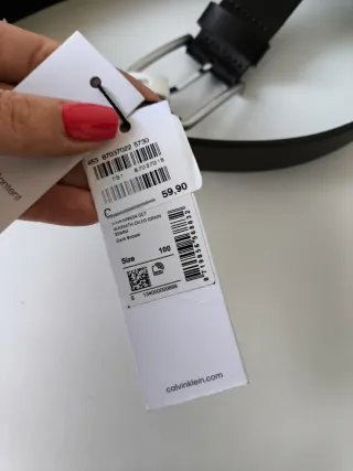 Cintura Calvin Klein Uomo 100cm Pelle Nera