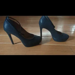 Zapatos cuero Adolfo Dominguez Tacon Alto Negro 38