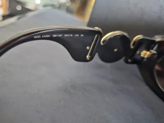 Occhiali da sole Versace neri e dorati nuovi