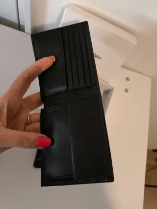 Portafoglio Calvin Klein uomo in pelle nero