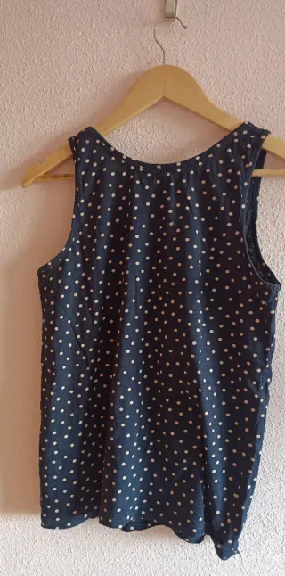 Camiseta Springfield azul con puntos rosas Talla M