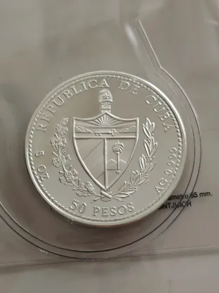 Moneda gigante 5 onzas plata 999
