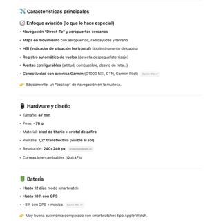 Garmin D2 Delta 47mm GPS aviación reloj piloto