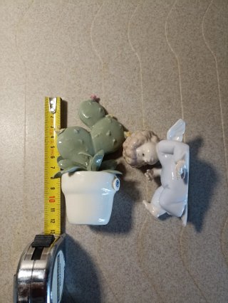 Vasetto con ficodindia + angioletto ceramica