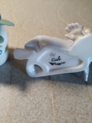 Vasetto con ficodindia + angioletto ceramica