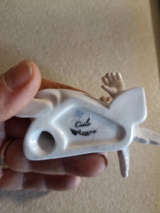 Vasetto con ficodindia + angioletto ceramica