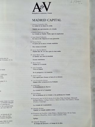 Revista A&V Monografías de Arquitectura y Vivienda