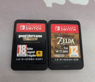 Zelda BOTW y GTA Trilogy sin caja para switch