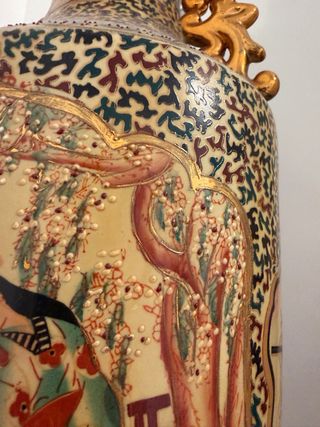 Jarrón Chino Antiguo Porcelana