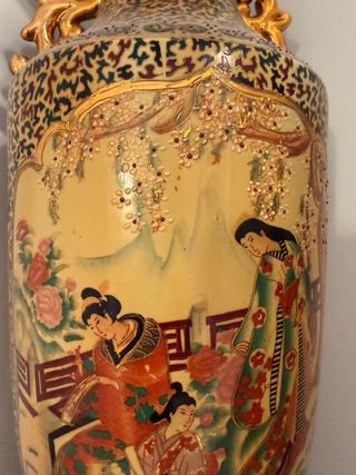 Jarrón Chino Antiguo Porcelana