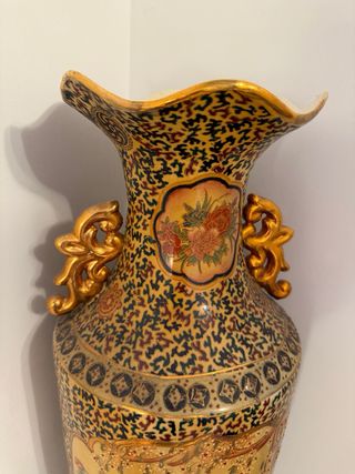 Jarrón Chino Antiguo Porcelana