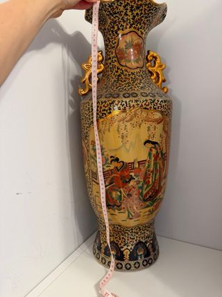 Jarrón Chino Antiguo Porcelana