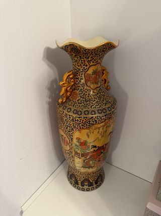 Jarrón Chino Antiguo Porcelana