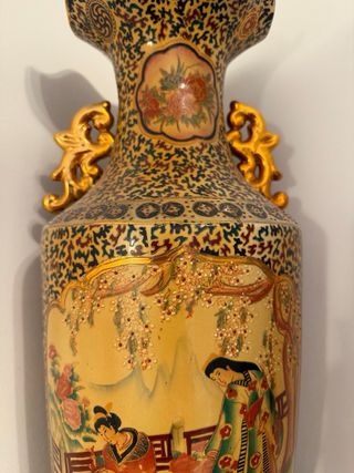 Jarrón Chino Antiguo Porcelana