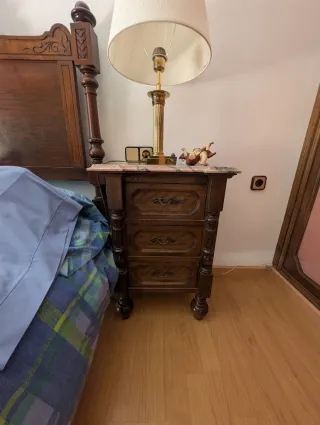 Dormitorio vintage madera roble