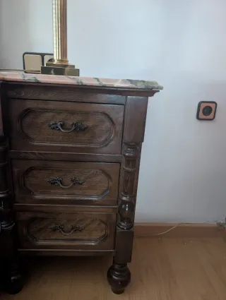 Dormitorio vintage madera roble