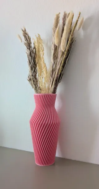 Vaso Stampa 3D Rosa Pastello Design