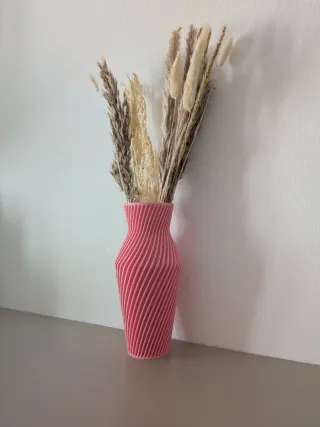 Vaso Stampa 3D Rosa Pastello Design