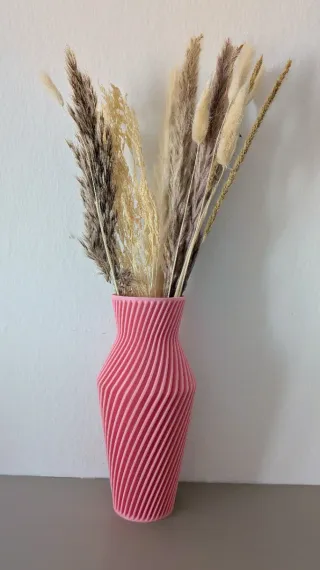 Vaso Stampa 3D Rosa Pastello Design