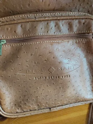 Bolso bandolera piel con cremalleras