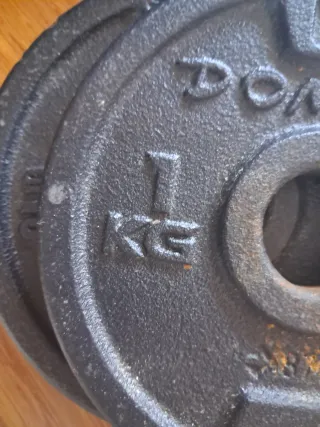 Pesas ajustables, hasta 10kg cada una o 16kg una