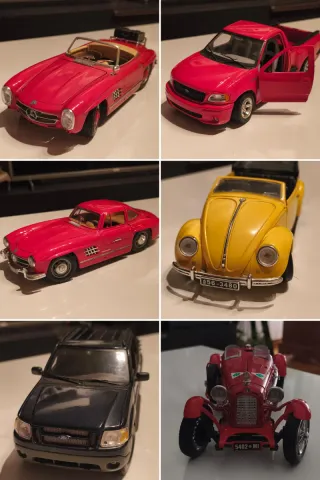 Lote 5 Coches Buragoy 1 sólido 1:18 50 e pieza