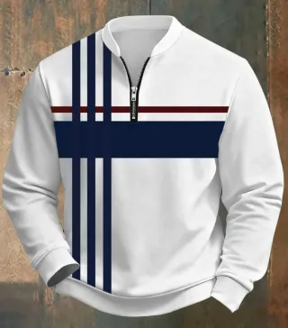 Jersey sudadera ligera con cuello cremallera