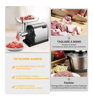 Tritacarne Elettrico 3-In-1