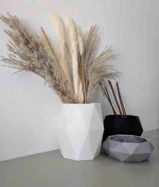 Set 3 Vasi Design Moderno Geometrico
