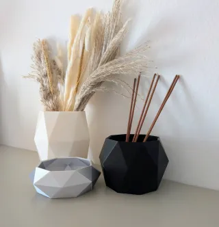 Set 3 Vasi Design Moderno Geometrico