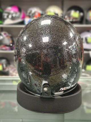 Casco Jet NOEND Glitter Negro