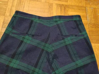 Pantalón cuadros azul y verde