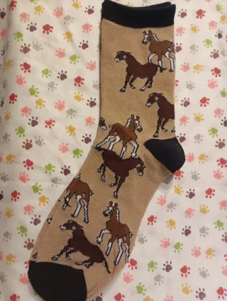 Calcetines con diseño de caballos