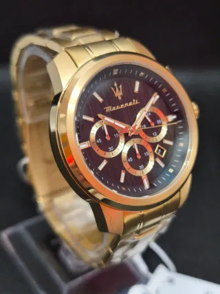 Reloj Maserati Successo Hombre Negro/Dorado