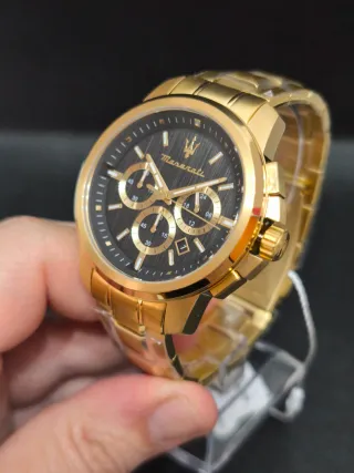 Reloj Maserati Successo Hombre Negro/Dorado