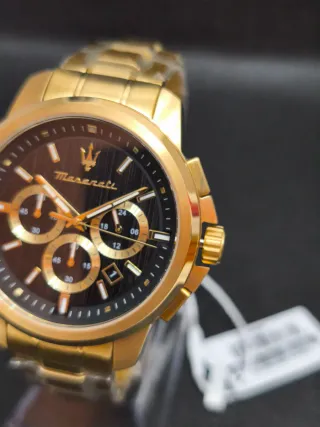 Reloj Maserati Successo Hombre Negro/Dorado
