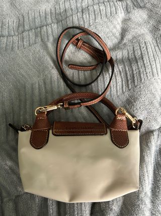 Longchamp Mini Bege Alça Ajustável
