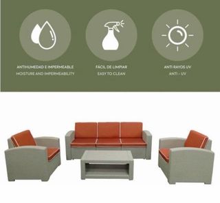 CHILLVERT Conjunto de Jardín Treviso Resina 1 Sofá