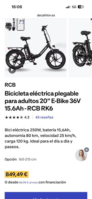 Bicicleta Eléctrica RCB Plegable