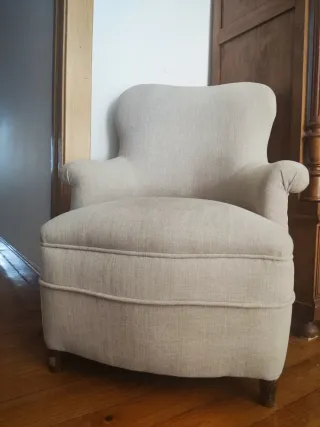 Coppia di poltrone vintage beige