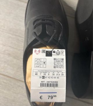 Zapatos de vestir Zara piel negros