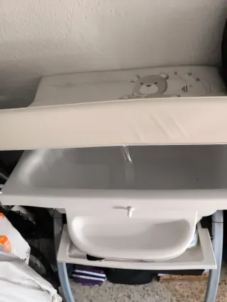 Bañera cambiador bebé con osito y abejas